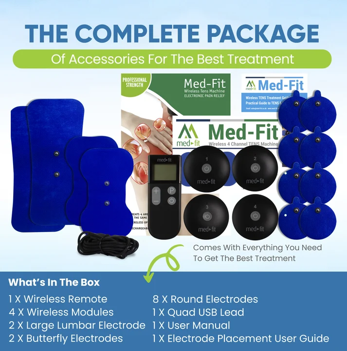 Med-Fit Wireless 4-Channel complete package box contents